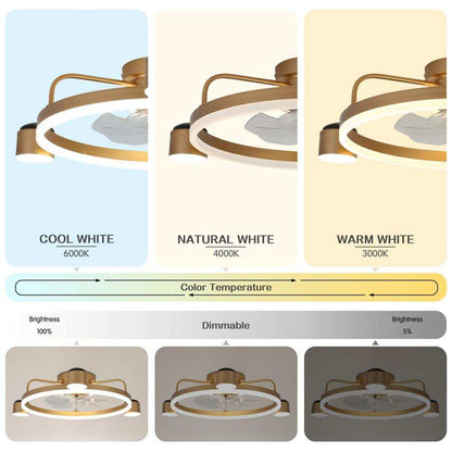 Bella Depot Starry Night LED Indoor Gold Ceiling Fan  Dimmable Light and Remote 