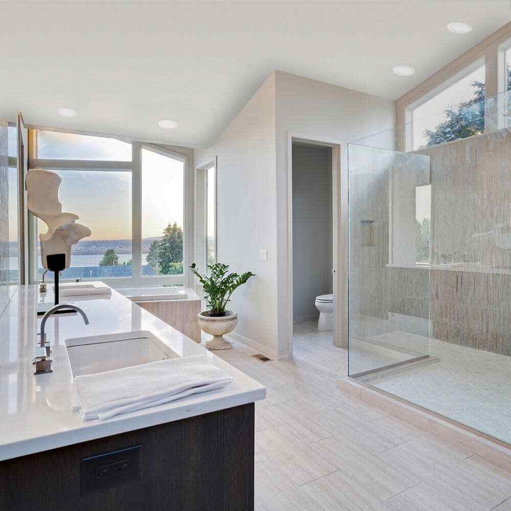 Commercial Electric 6 in. White Flush Round Wet Rated LED Recessed Lighting Kit