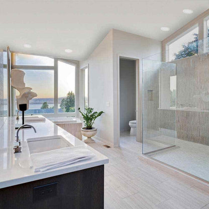 Commercial Electric 6 in. White Flush Round Wet Rated LED Recessed Lighting Kit