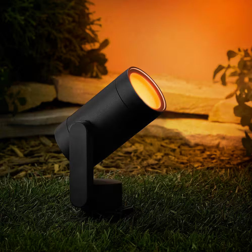 3-PACK Hampton Bay Smart 450 Lumens Low Voltage Black LED Outdoor Spotlight
