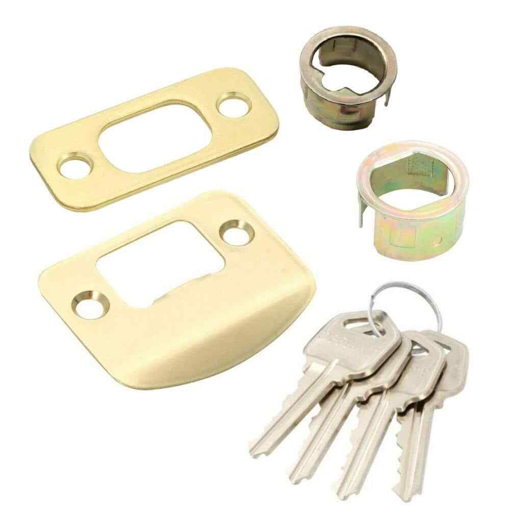 Defiant Brandywine Polished Brass Combo Pack with Double Cylinder Deadbolt
