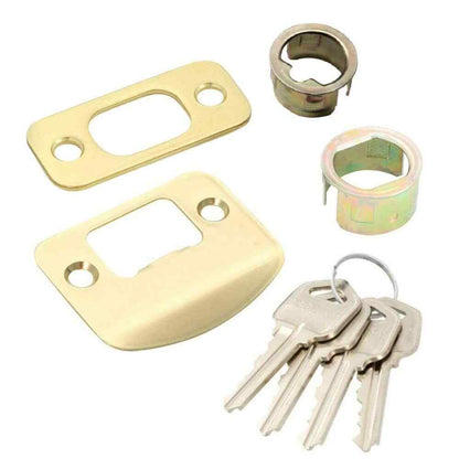 Defiant Brandywine Polished Brass Combo Pack with Double Cylinder Deadbolt