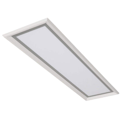 Commercial Electric Augusta 50 in. x 15 in. Satin Nickel, White Frame CCT Select