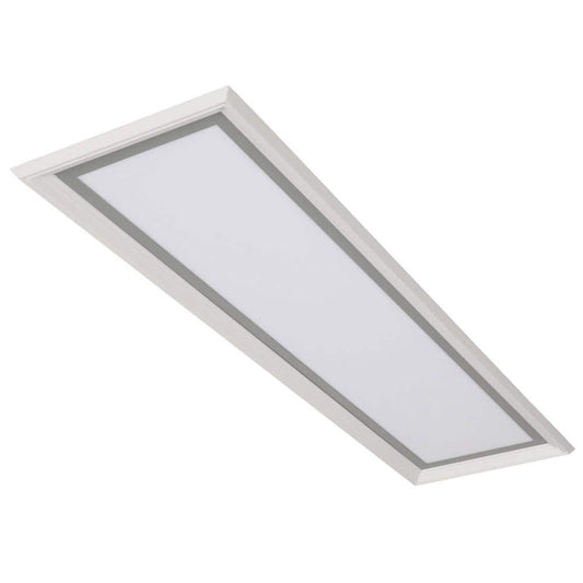Commercial Electric Augusta 50 in. x 15 in. Satin Nickel, White Frame CCT Select