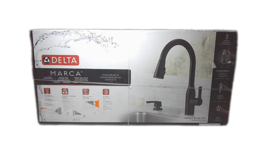 Delta Marca Single-Handle Pull-Down Sprayer Kitchen Faucet  in Matte Black