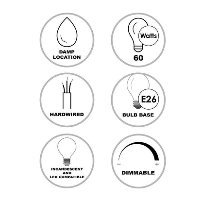 Bel Air Lighting Dash 10 in. 2-Light White Flush Mount Ceiling Light Opal Glass