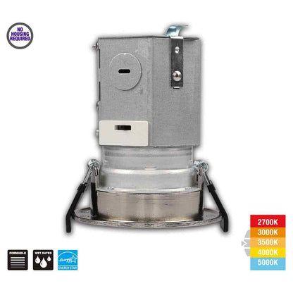 Commercial Electric 3 in. Integrated LED Canless Recessed Light Brushed Nickel