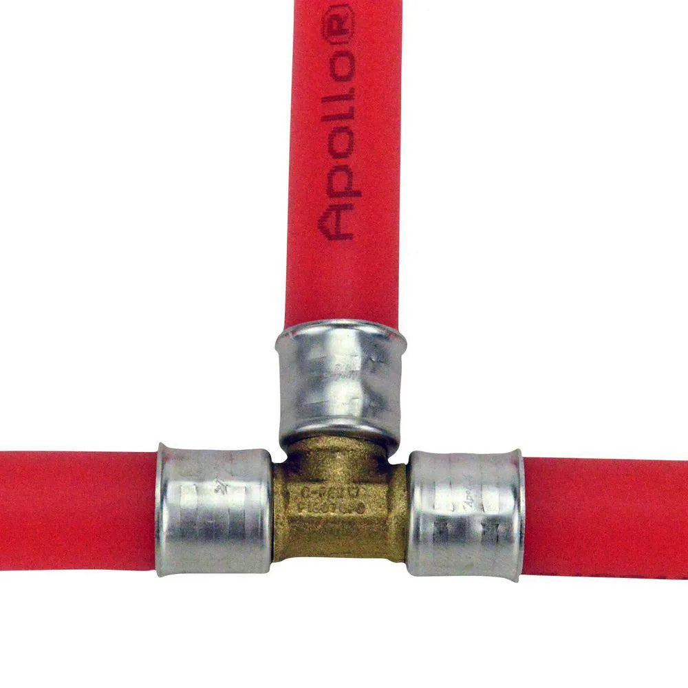 Apollo 1/2 in. Brass PEX-B Barb Tee 10-Pack APXT1210PK
