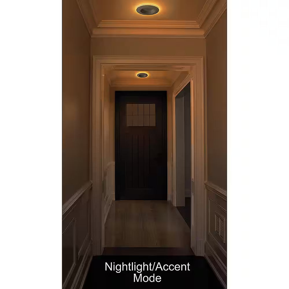 Commercial Electric 6" Selectable CCT LED Recessed Light Trim with Night Light
