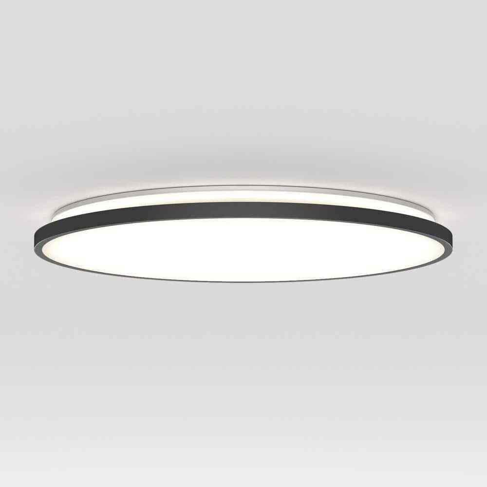 Artika Europa Modern Black LED CCT 3 Flush Mount Ceiling Light Fixture