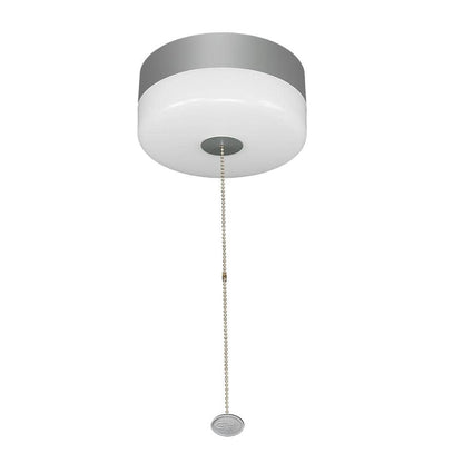 Commercial Electric Spin Light 7" Pull Chain Satin Nickel LED Flush Mount