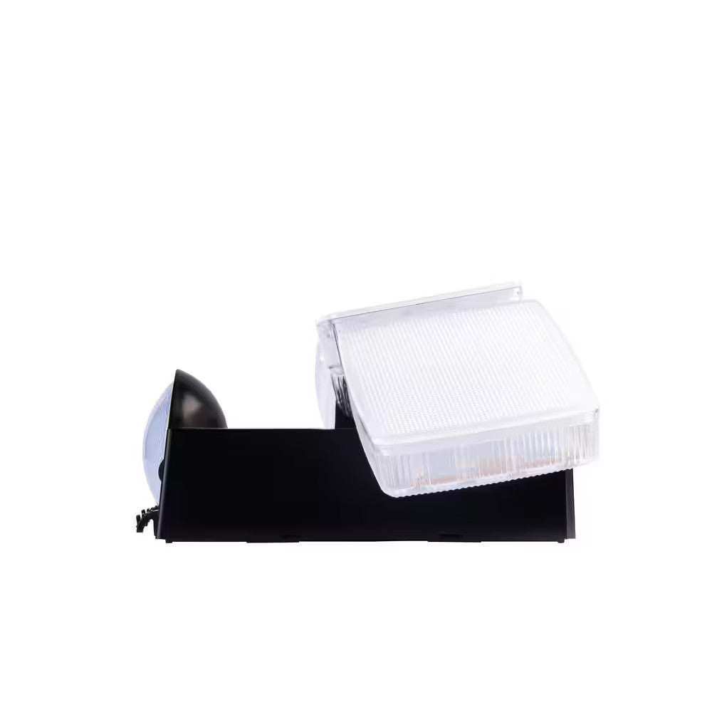 Defiant 270° Black Motion Sensor Battery Powered Outdoor 3-Head Flood Light
