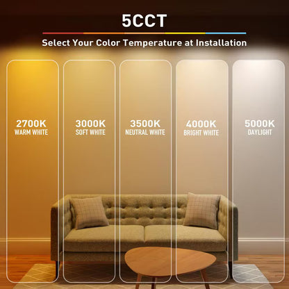 Commercial Electric 4" LED 3-Level Ultra Canless Recessed Light, Adjustable CCT