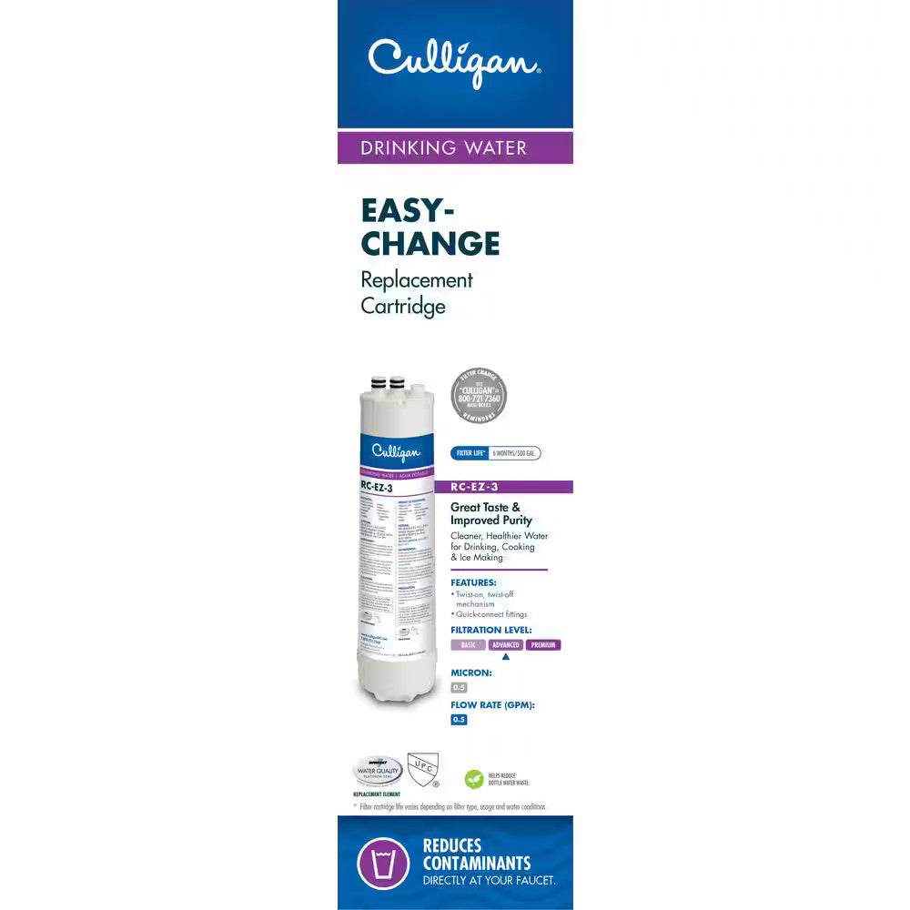 Culligan EZ-Change Replacement Advanced Filtration Water Filter Cartridge