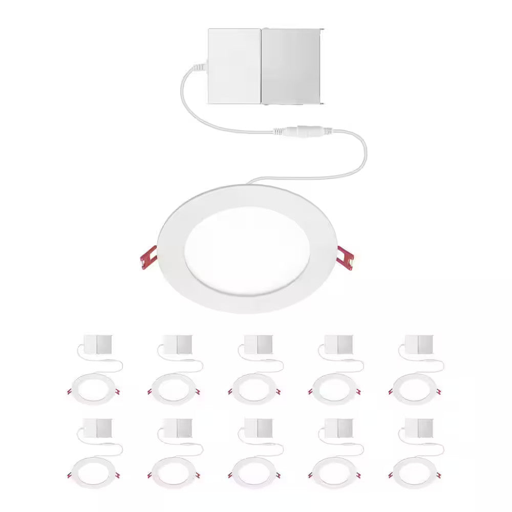 Commercial Electric Value Series 6 in LED Slim Canless - White - 10-Pack
