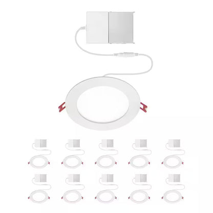Commercial Electric Value Series 6 in LED Slim Canless - White - 10-Pack