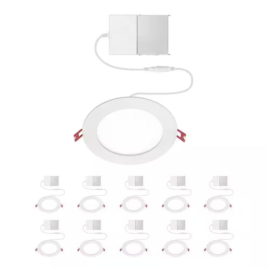 Commercial Electric Value Series 6 in LED Slim Canless - White - 10-Pack
