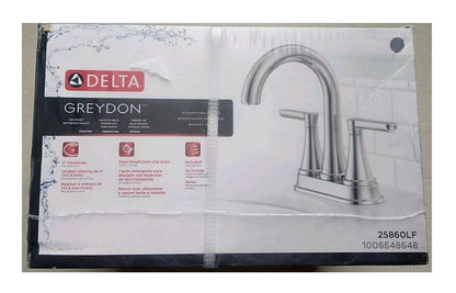 Delta Greydon 4 in. Centerset Double Handle Bathroom Faucet in Polished Chrome