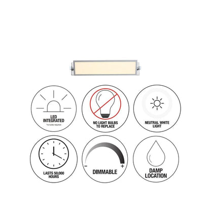 Artika Reflection 27 in. 1-Light Chrome Modern Integrated LED Vanity Light Bar