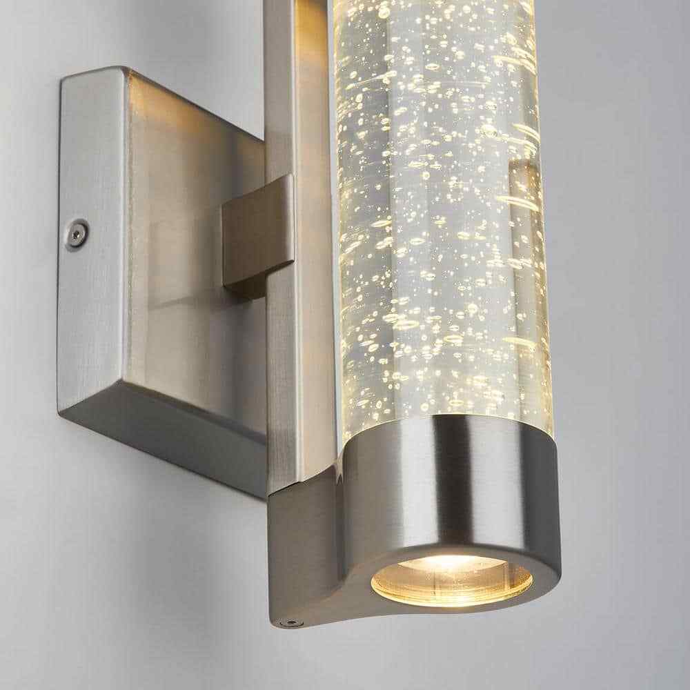 Artika Essence Steel Bubble Glass LED Outdoor Garage and Porch Cylinder Light 