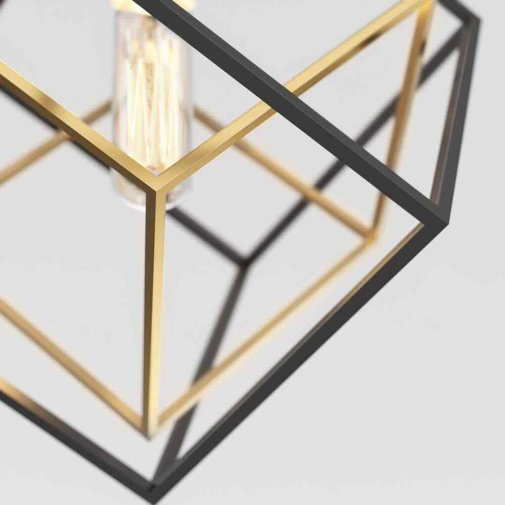 Artika Imperium Black & Gold Modern Mini Pendant Light Fixture for Kitchen 