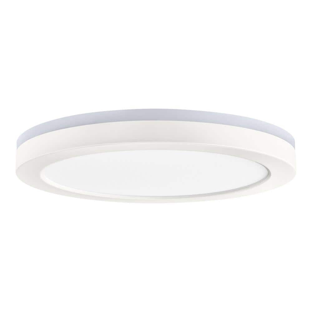 Commercial Electric Smart Flush Mount 13in Matte White 1006486536