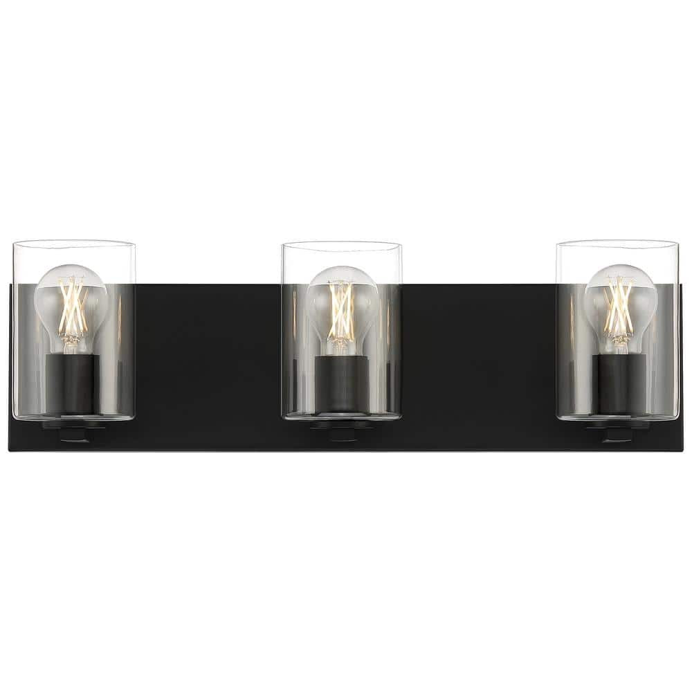 Access Lighting 22 in. 3-Light Matte Black LED Bathroom Vanity Light