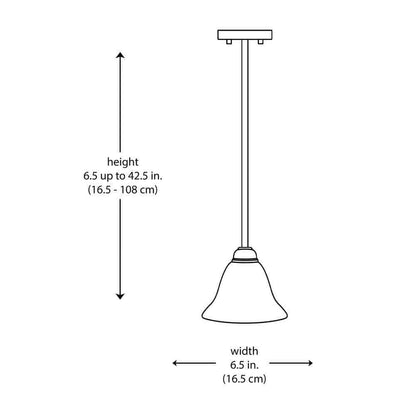 Bel Air Lighting Aspen 1-Light Brushed Nickel Mini Pendant Light Fixture