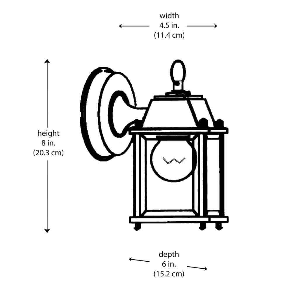 Bel Air Lighting Patrician Rust Outdoor Wall Light Fixture w/ Clear Glass