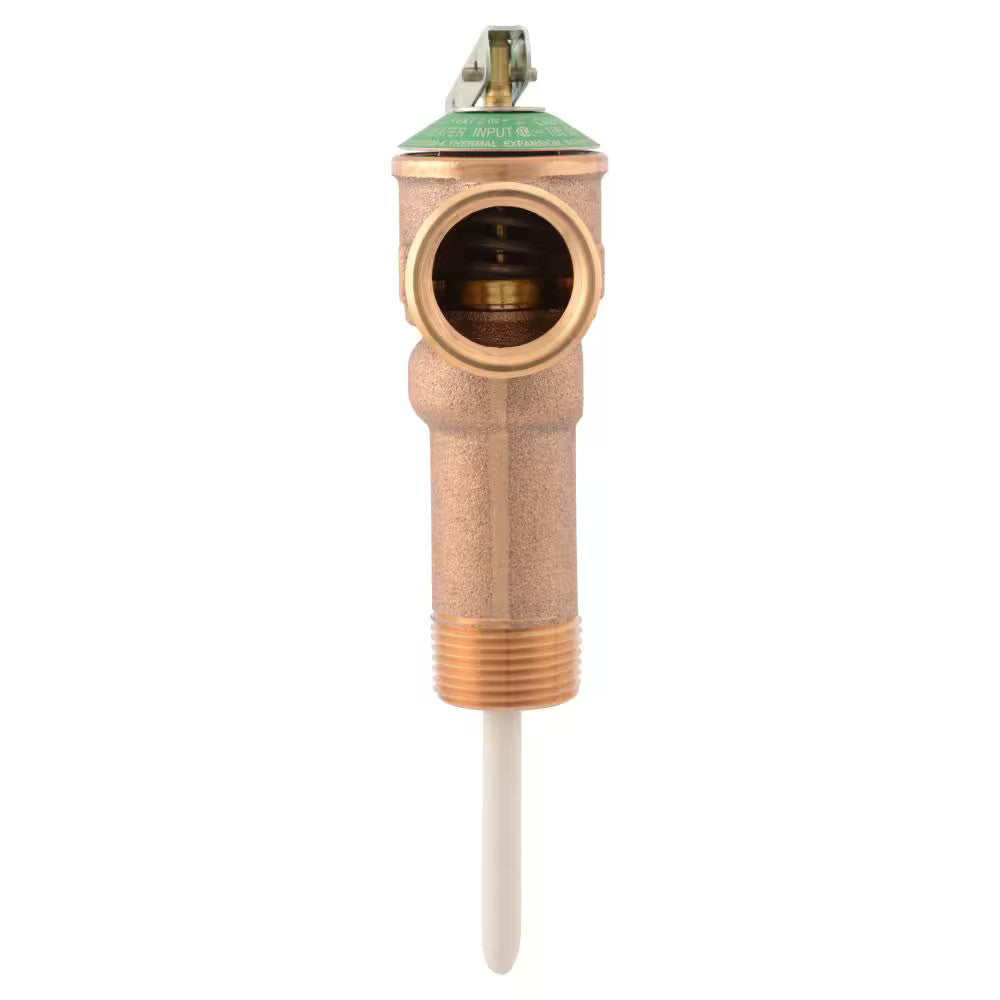 Cash Acme 24658-0150 TP Relief Valve 3/4" 3-1/2" Shank Brass