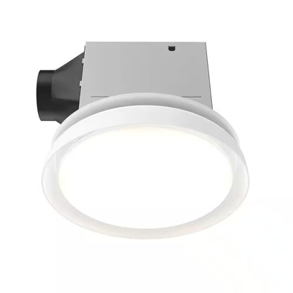 80/110 CFM Ceiling Mount Room Side Installation Round Bathroom Exhaust Fan w/LED