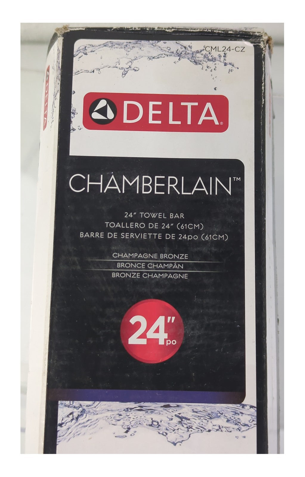Delta Chamberlain 24 in. Wall Mount Towel Bar Bath Accessory in Champagne Bronze