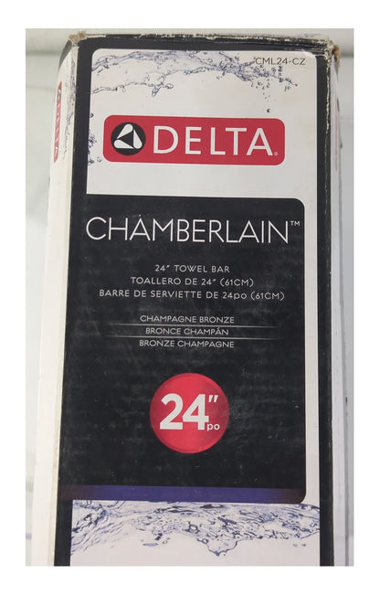 Delta Chamberlain 24 in. Wall Mount Towel Bar Bath Accessory in Champagne Bronze
