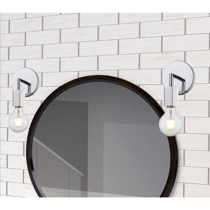 Bel Air Lighting Placerville 4.5 in. 1-Light Polished Chrome Bathroom Wall Light