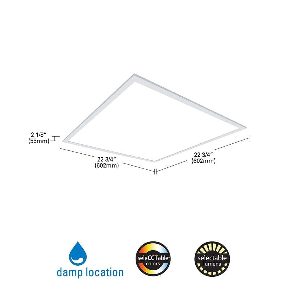 Cooper LED Backlit Selectable Lumen and CCT Panel White 22CGTS-L3C3R