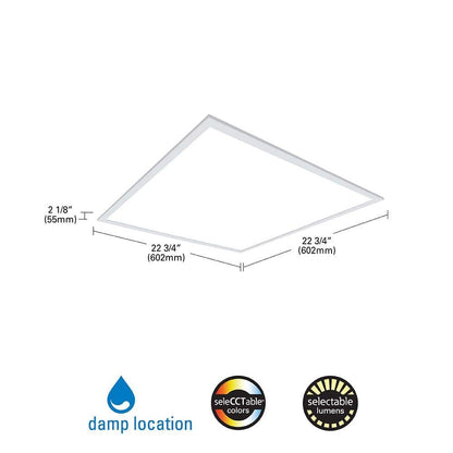 Cooper LED Backlit Selectable Lumen and CCT Panel White 22CGTS-L3C3R