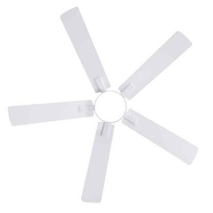 Breezary Charlie 52 in. LED Indoor White Ceiling Fans w/ Light & Remote Control