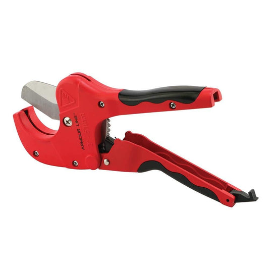 Armour Line PVC Pipe Cutter With Ratcheting Mechanism Up To 2 in. Diameter, Red