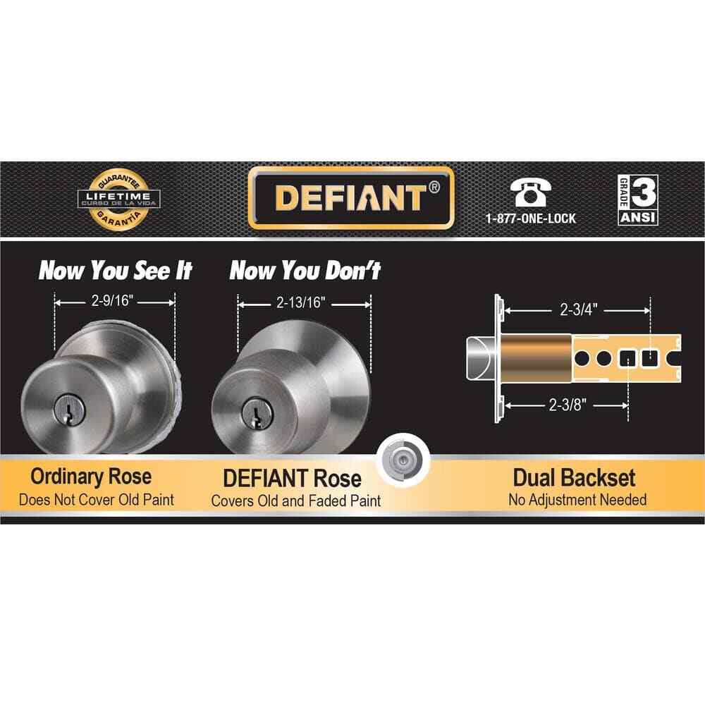 Defiant Brandywine Polished Brass Combo Pack with Double Cylinder Deadbolt