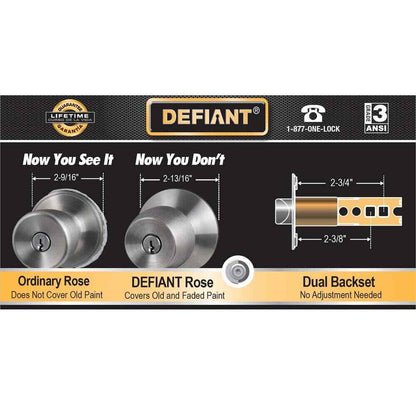 Defiant Brandywine Polished Brass Combo Pack with Double Cylinder Deadbolt