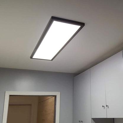 *2 PACK* CE 1x4 ft. 4000 Lumens Matte Black LED Flat Panel Ceiling Lights 5CCT
