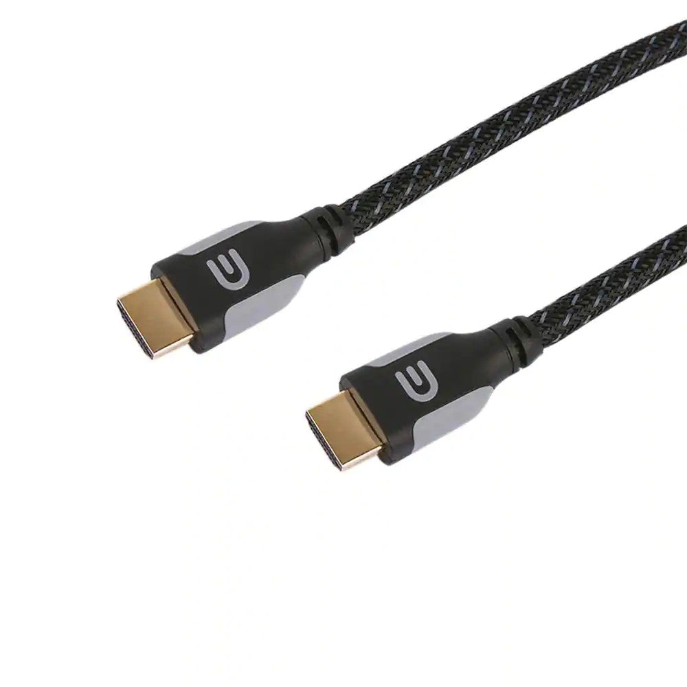 Commercial Electric 6 ft. Deluxe HDMI Cable Gold Plated HD0856, Braided Black