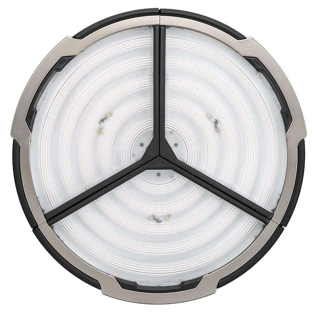 Commercial Electric Flush Mount Ceiling Light 10" LED Output 4000 Lumens Black