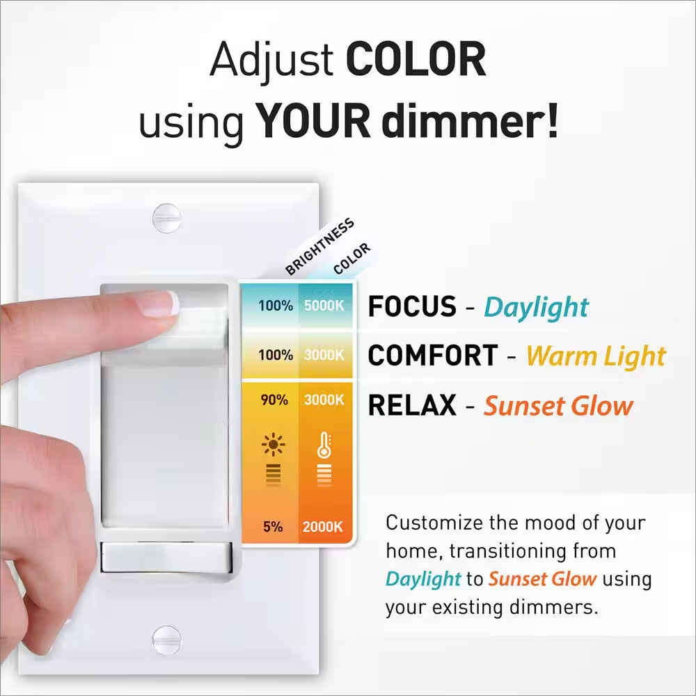 Commercial Electric Ultra Baffle Integrated LED 6 in Round Adj Color Temp, White