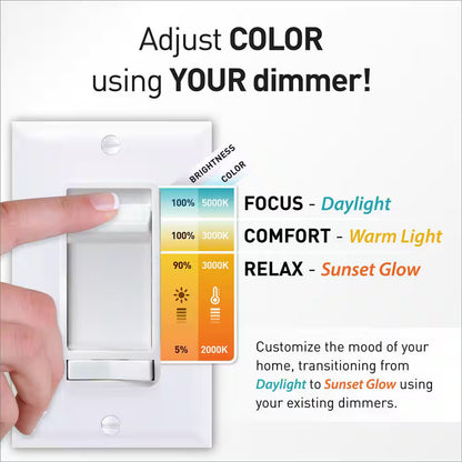 Commercial Electric Ultra Baffle Integrated LED 6 in Round Adj Color Temp, White