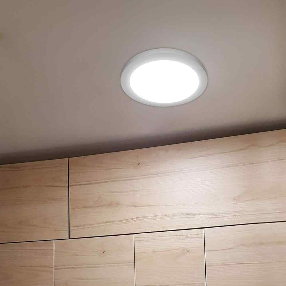  Commercial Electric 15" White LED adjustable 1650 Lum Round Flat Ceiling Light