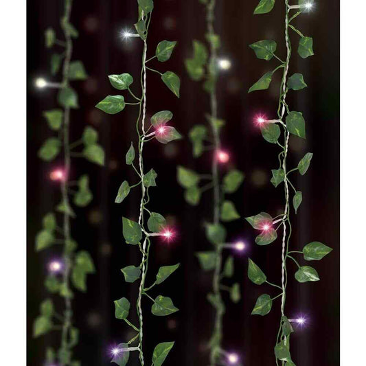 66 Ombre Light 3.5 ft. x 5 ft. Battery Operated LED Curtain Vine String Lights