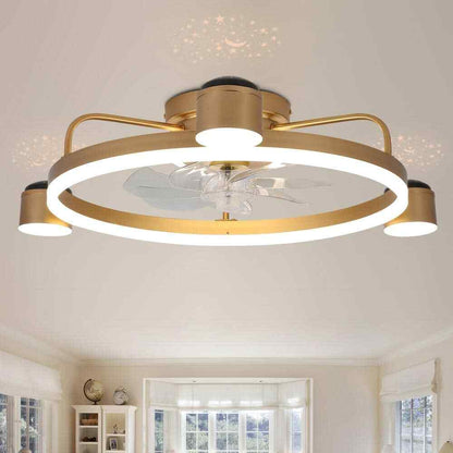 Bella Depot Starry Night LED Indoor Gold Ceiling Fan  Dimmable Light and Remote 