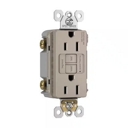 4-PACK Legrand radiant 15A 125V TamperResist GFCI Decorator Duplex Outlet NICKEL