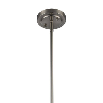 Bel Air Lighting Fifer Brushed Nickel Mini Pendant Light w/ Frosted Glass